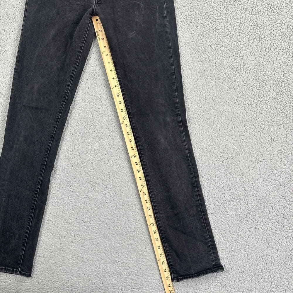 Levi's 511 Premium Big E Jeans Men 34x36 Black Dark Wash Slim Fit Taper Stretch